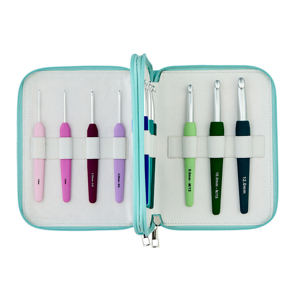 Qoo＆グミセット KnitPro Waves 2.0 Grande Crochet Hook Set | 14 Crochet Hooks