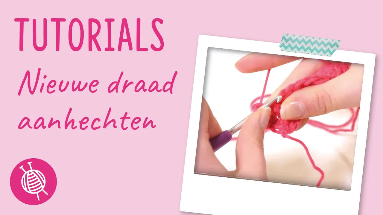 nieuwe draad aanhechten met linkshandig haken tutorial