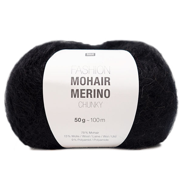 Rico Fashion Mohair Merino Chunky 008 Black