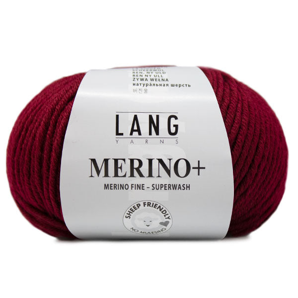 Lang Yarns Merino+ 0063 Donker Rood