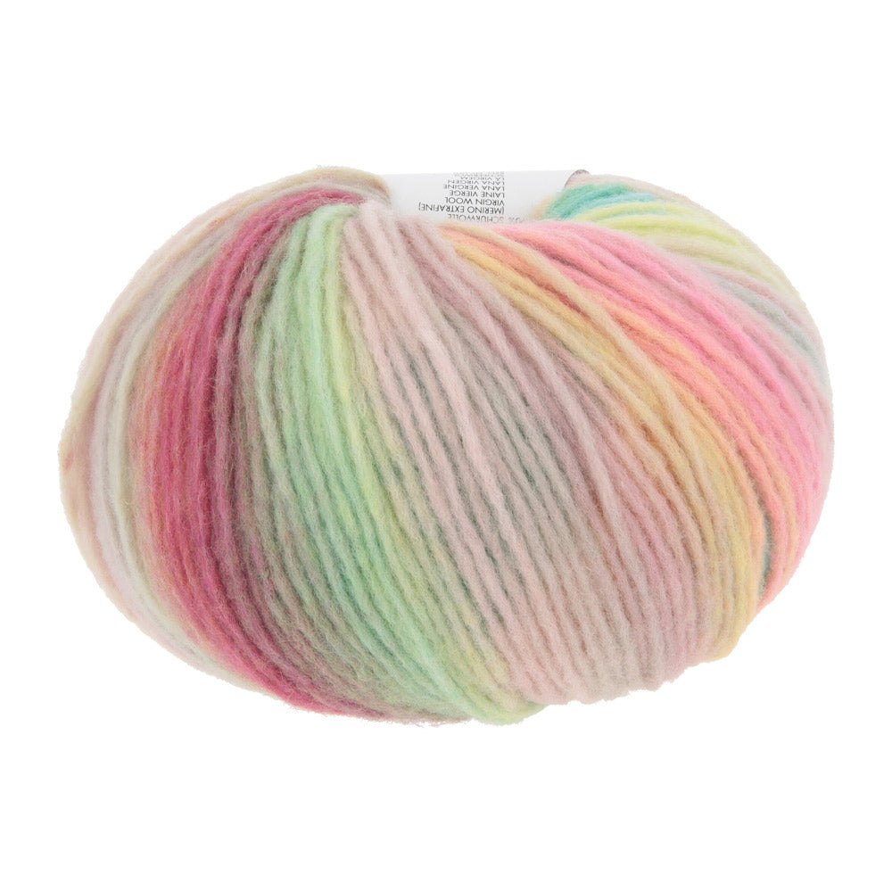 Lang Yarns Cloud 0029 Geel/Groen/Turquoise/Roze - bol garen zonder wikkel