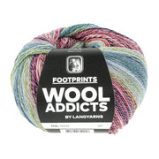 Lang Yarns Footprints 0014 Blauw/Bordeaux/Roze