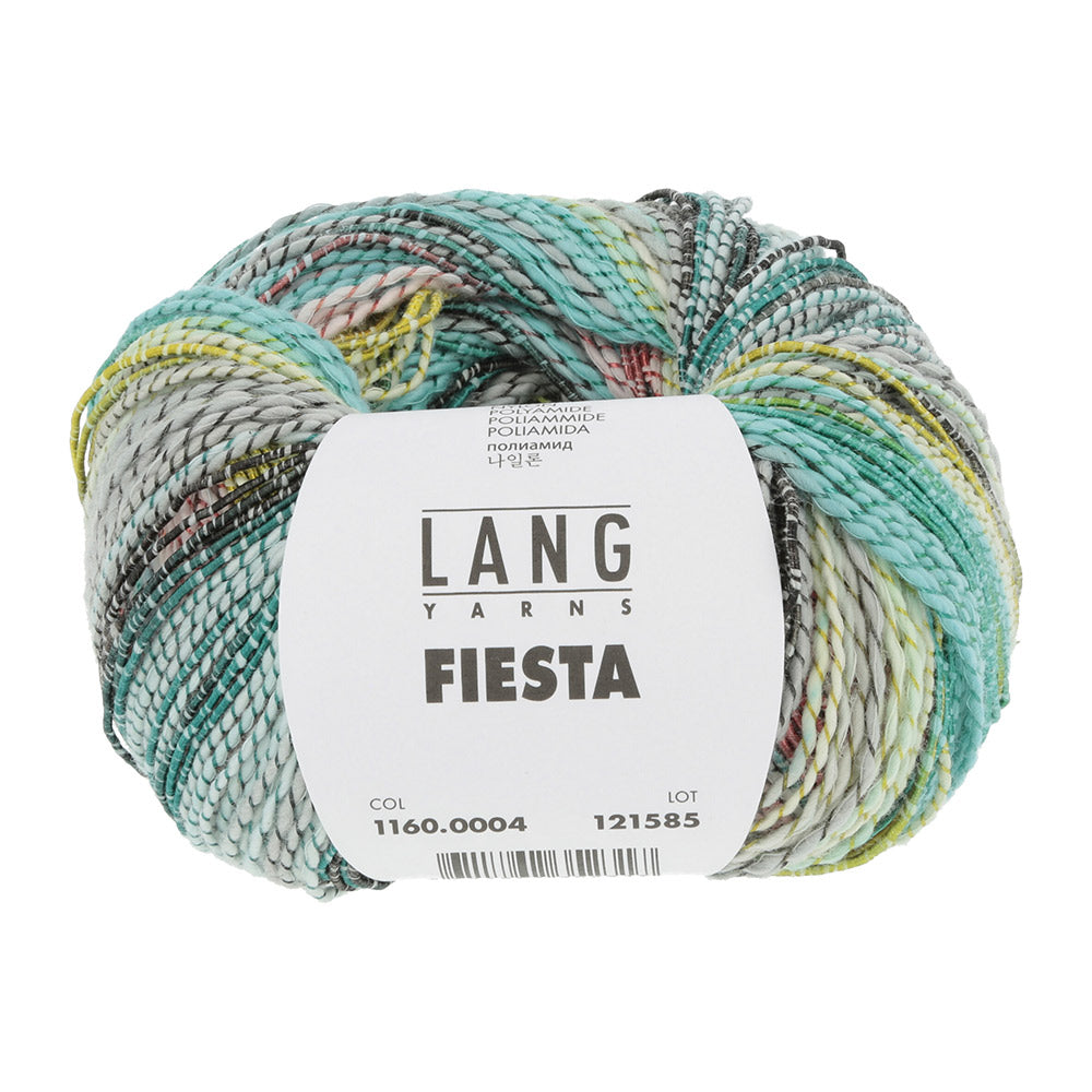 Lang Yarns Fiesta 0004 Turquoise/Aqua/Grijs/Zalm
