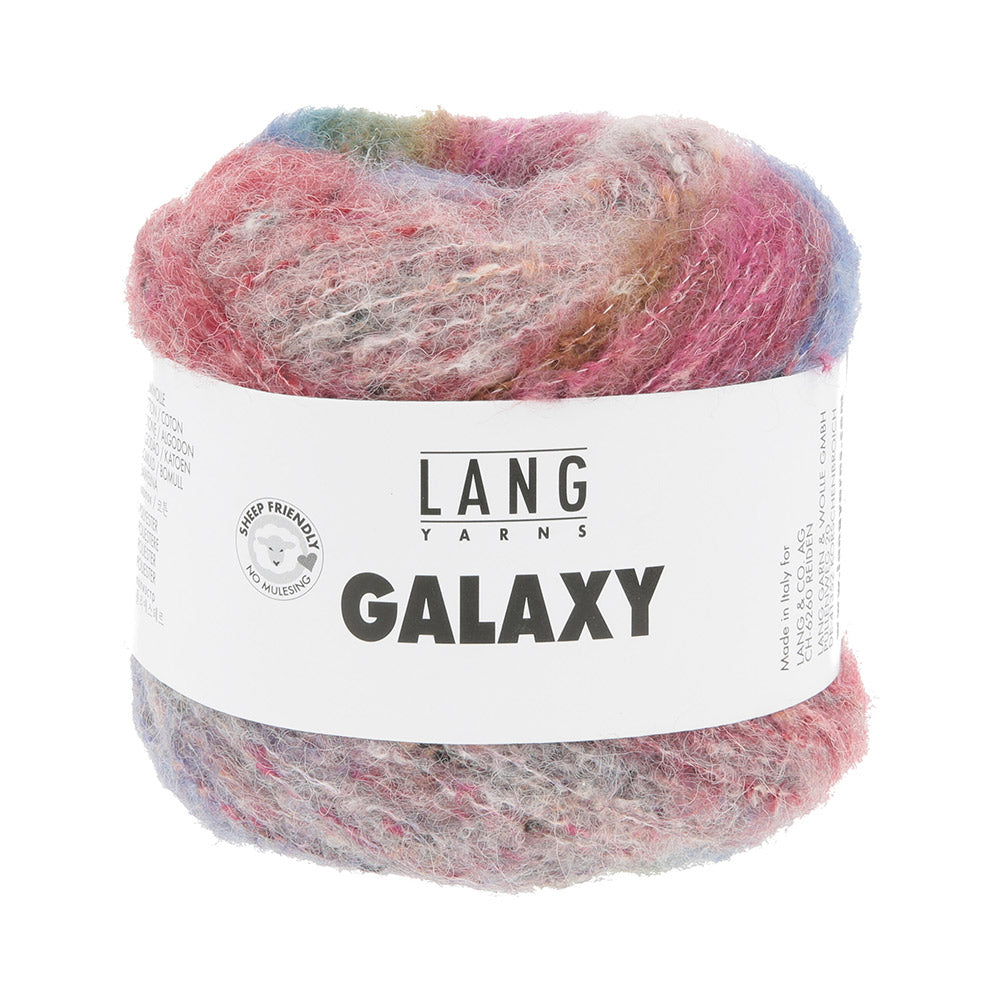 Lang Yarns Galaxy 0003 Blauw/Rood/Roze - bol garen met kleurverloop