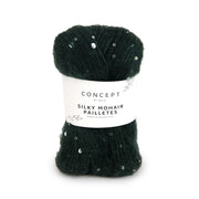 Katia Silky Mohair Paillettes 204 Fles groen - bol garen in kleur Fles groen