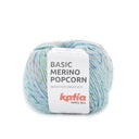 Katia Basic Merino Popcorn 205 Light Sky Blue—Multicolored