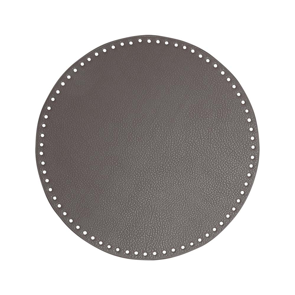 Go Handmade PU Leren Bodem Ø 30 cm Light Grey