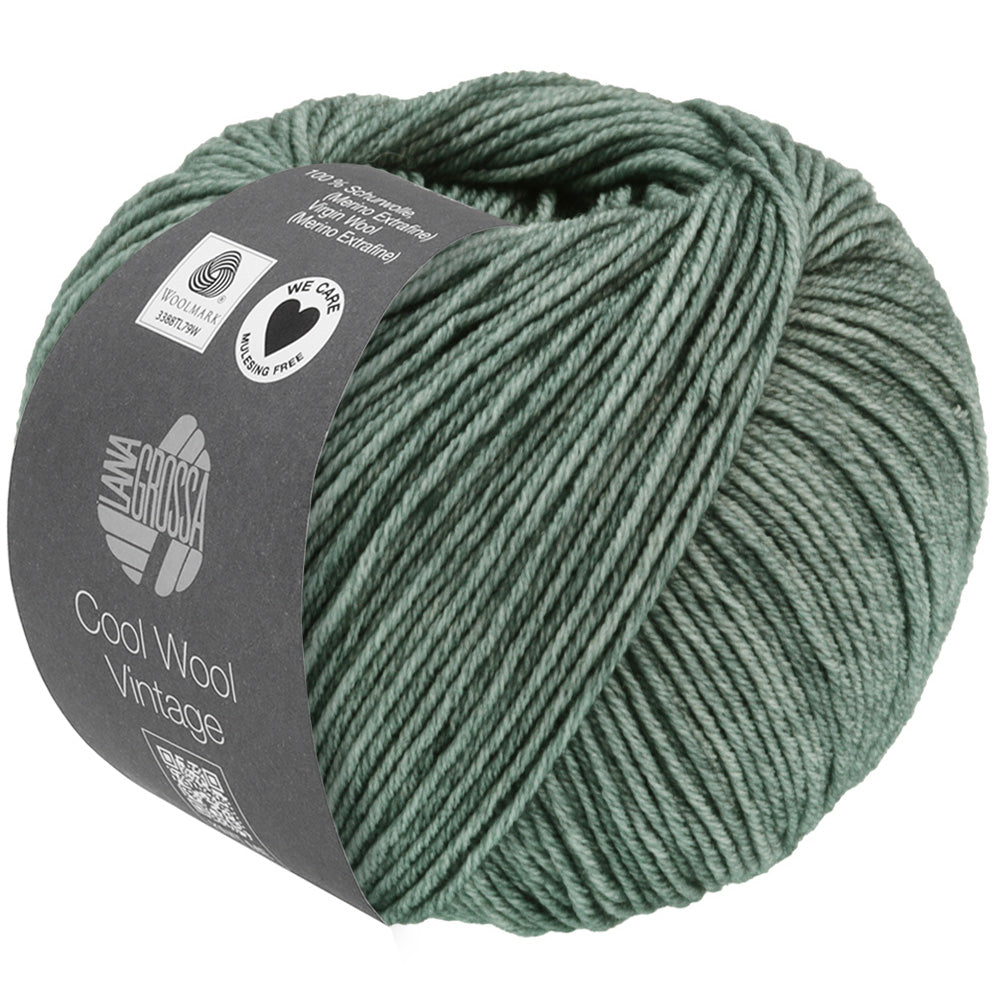 Lana Grossa Cool Wool Vintage 7368 Groengrijs