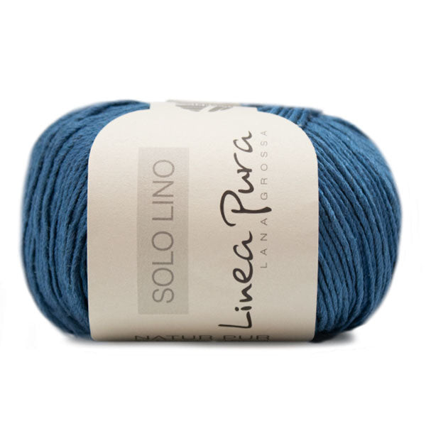 Lana Grossa Solo Lino 030 Saffierblauw