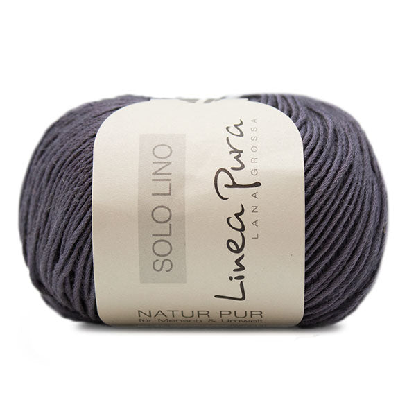 Lana Grossa Solo Lino 031 Paars/Grijs