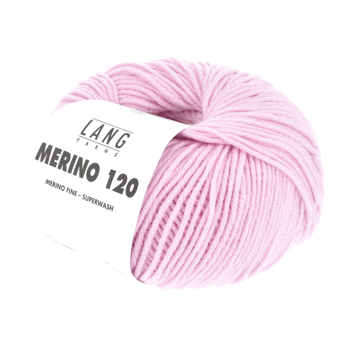 Lang Yarns Merino 120 0009 Roze - bol garen - schuin van voren