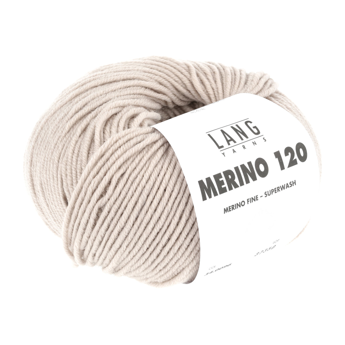 Lang Yarns Merino 120 0096 Lichtbeige - bol garen - tweede schuine aanzicht
