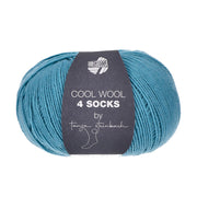 Lana Grossa Cool Wool 4 Socks Uni 7703 Turquoise