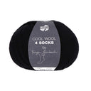 Lana Grossa Cool Wool 4 Socks Uni 7706 Black