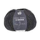 Lana Grossa Cool Wool 4 Socks Uni 7707 Anthracite