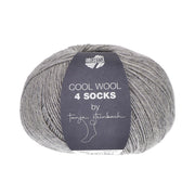 Lana Grossa Cool Wool 4 Socks Uni 7709 Lichtgrijs