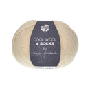 Lana Grossa Cool Wool 4 Socks Uni 7710 Raw White