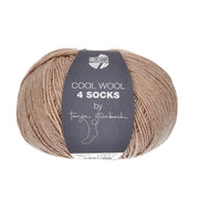 Lana Grossa Cool Wool 4 Socks Uni 7711 Beige
