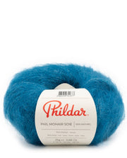 Phil Mohair Soie 1435 Pruisisch Blauw - bol mohair en zijde garen in Pruisisch Blauw