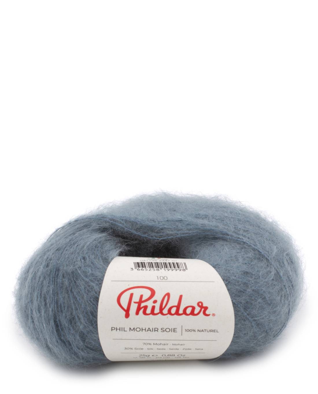Phil Mohair Soie 2447 Leisteen - bol mohair en zijde garen in Leisteen