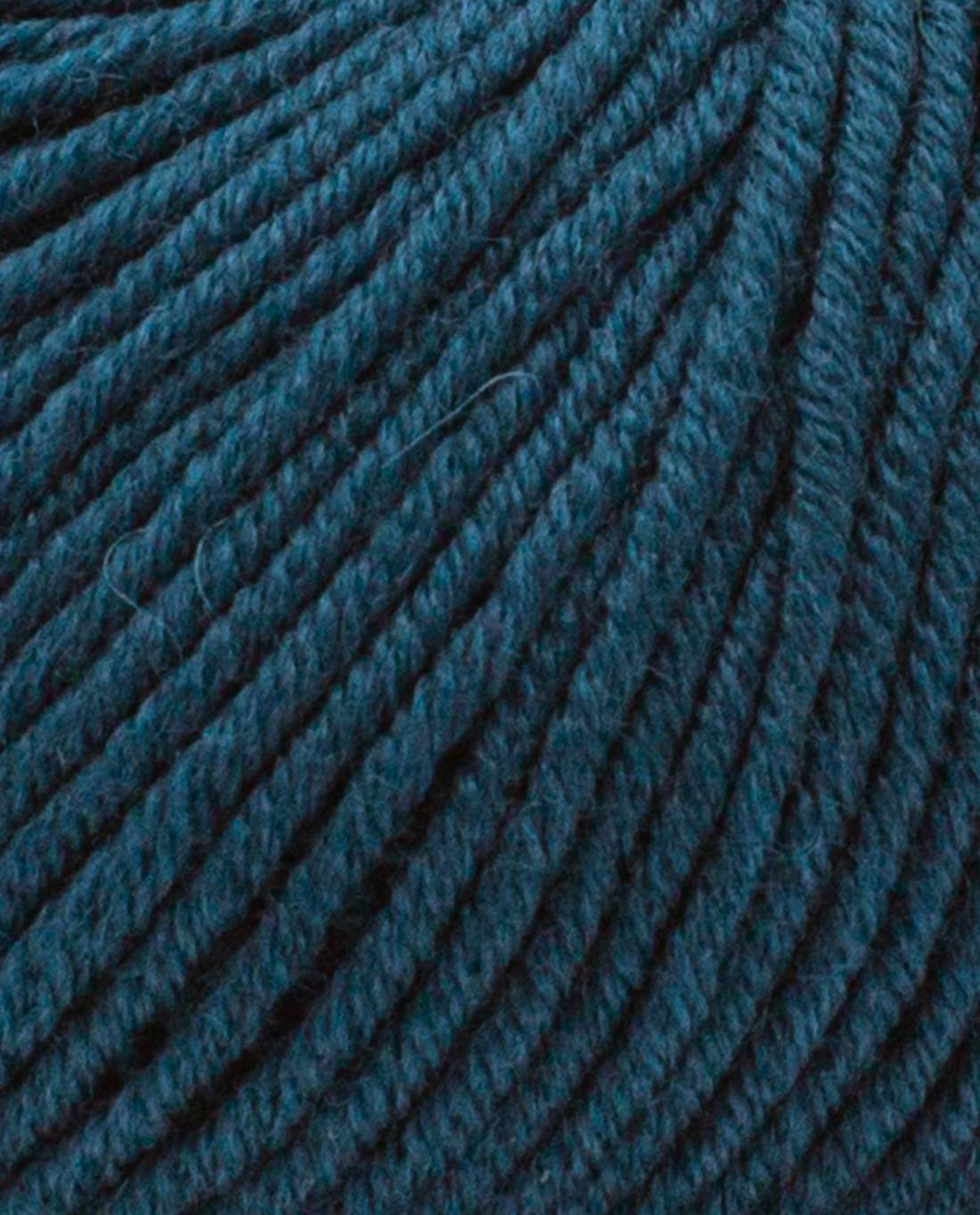 Phildar Phil Merinos 6 1089 Peacock - detail van de merinowol en draadstructuur