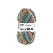 Lang Yarns Super Soxx Color 4-Fach 0539 Lac/Apr/Bla/Oli 1148 Trondheim