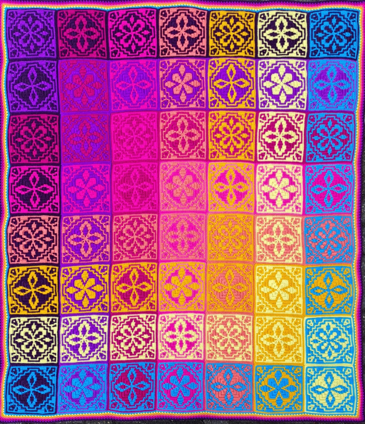 Burst of Joy Deken Garen- & Haakpakket Colour Crafter - Anke Wintermans 9