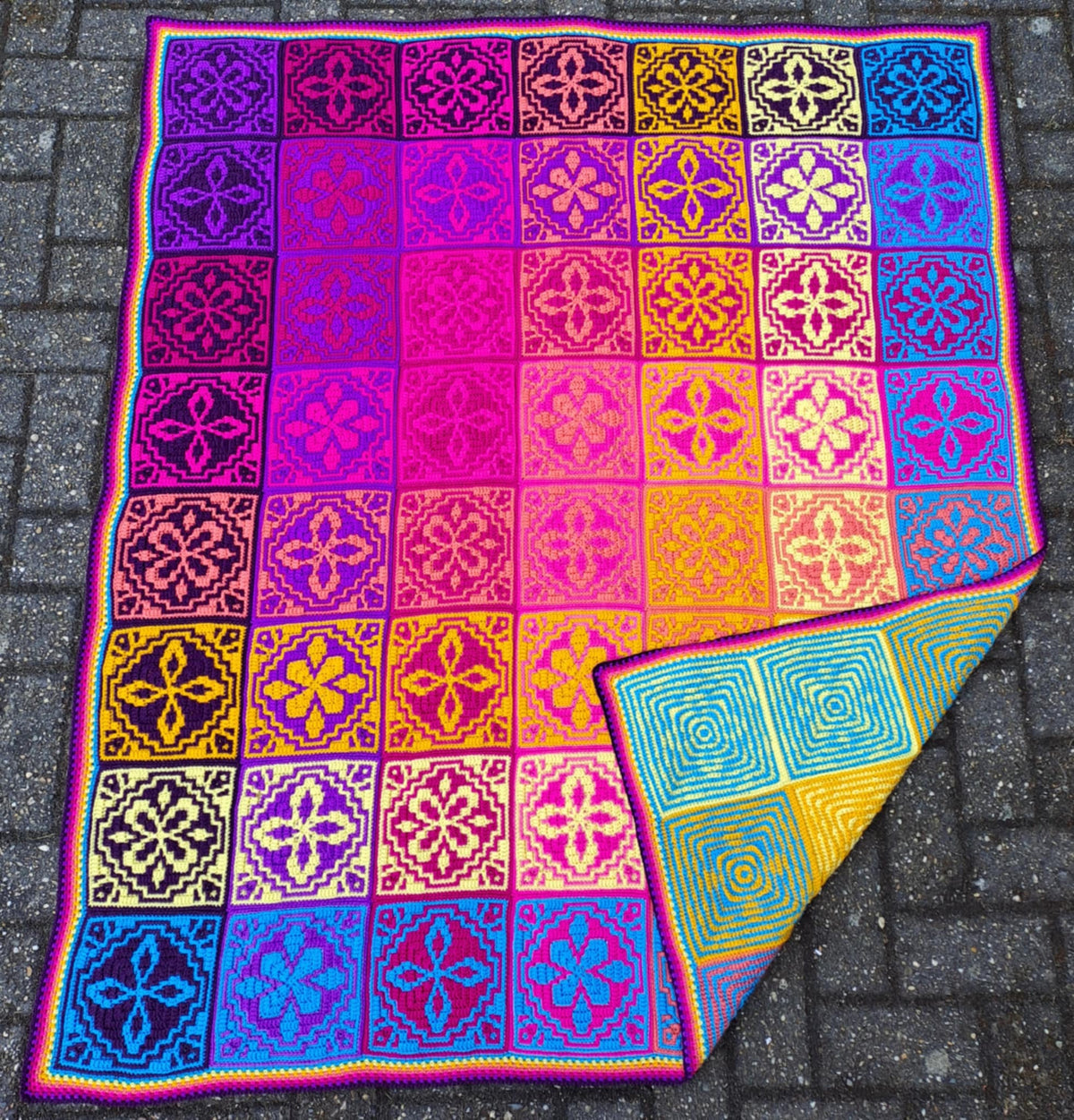 Burst of Joy Deken Garen- & Haakpakket Colour Crafter - Anke Wintermans 9