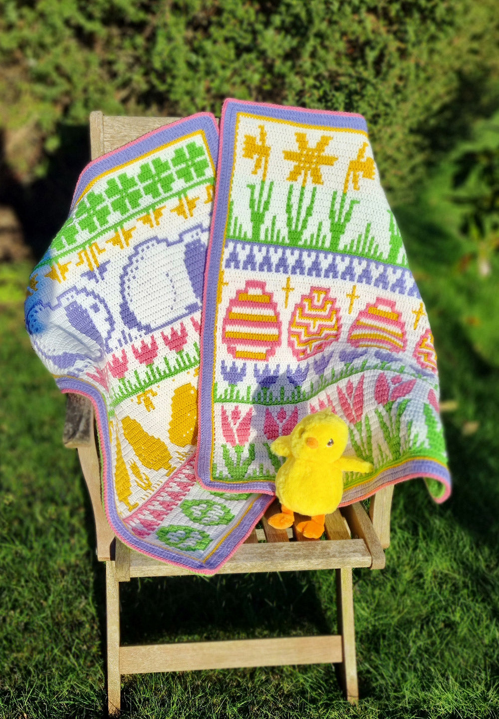 Babyversie Spring into easter blanket Haakpakket