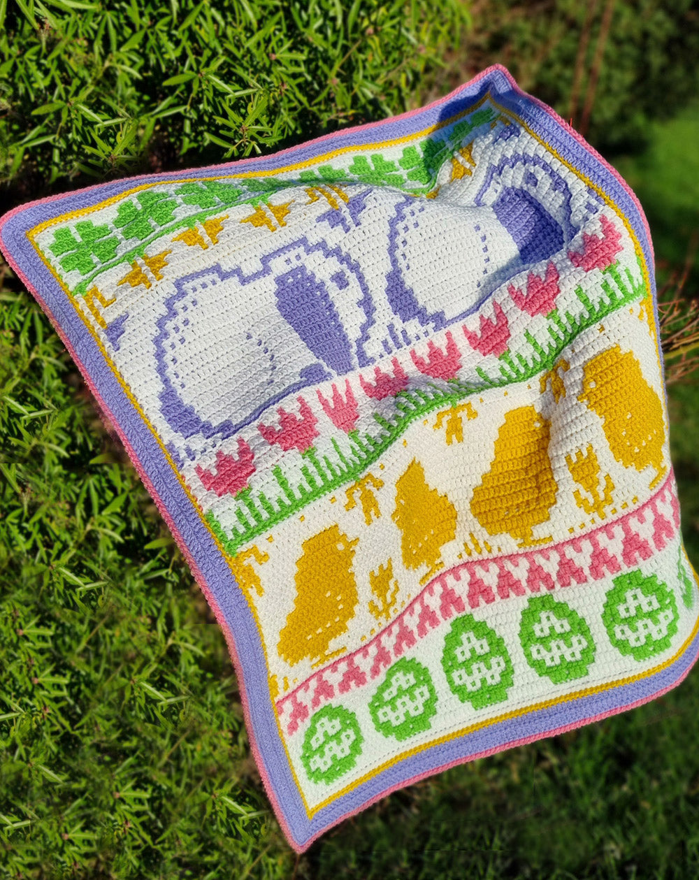 Babyversie Spring into easter blanket Haakpakket