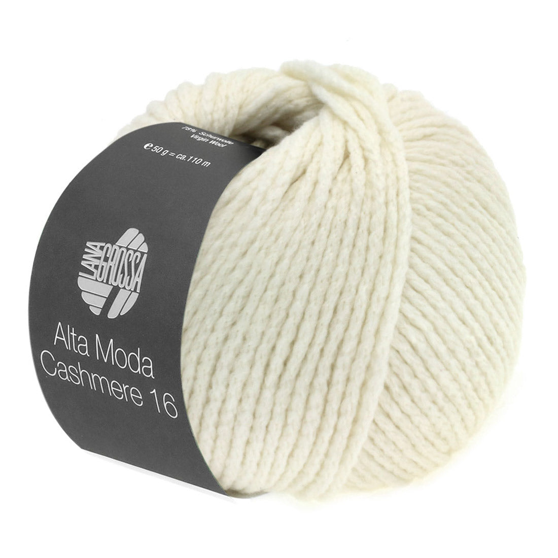 Lana Grossa Alta Moda Cashmere 16 016 Ruw Wit bol garen - 016 Ruw Wit