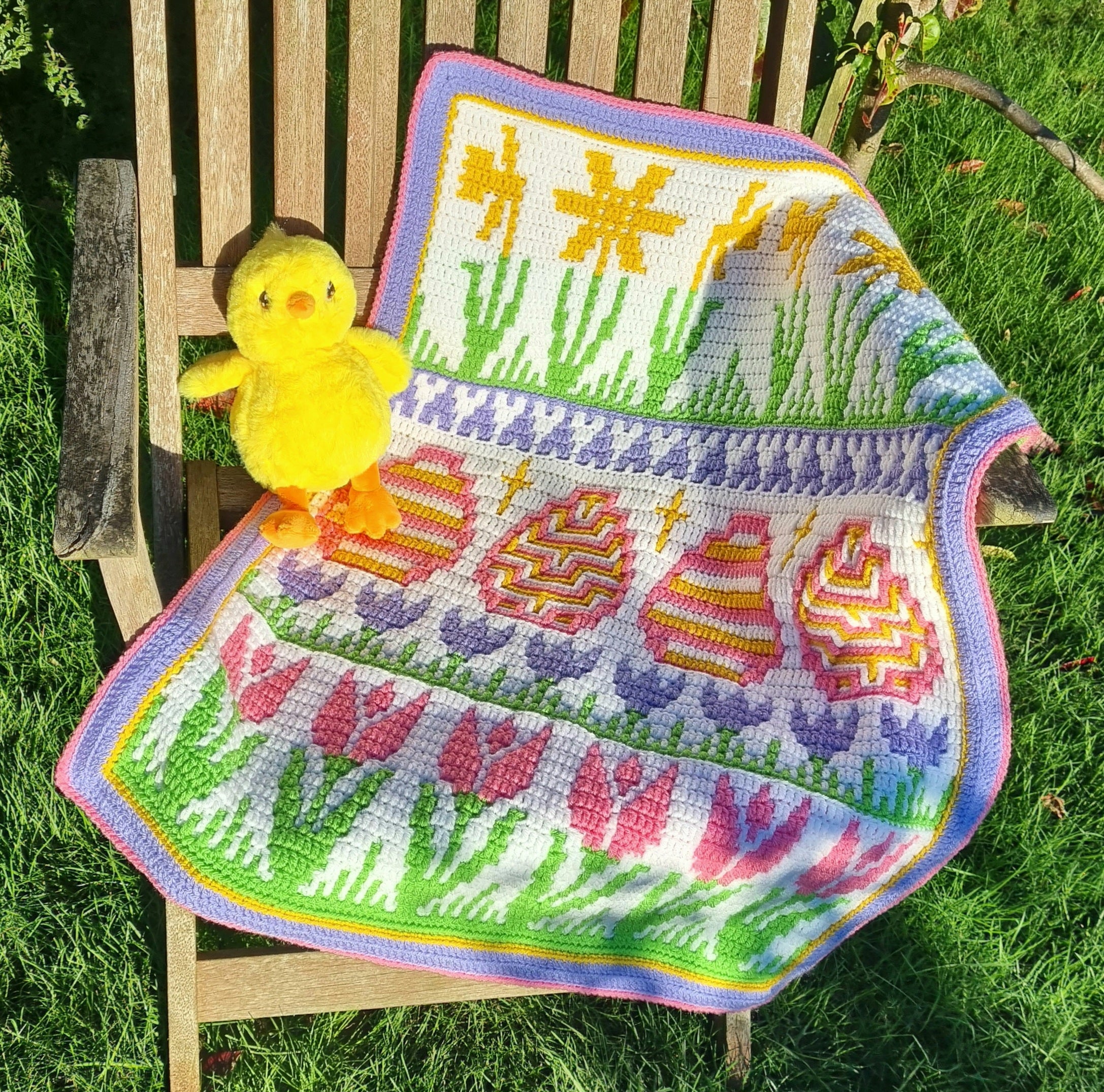 Babyversie Spring into easter blanket Garen en Haakpakket
