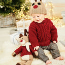 Knitting Pattern: Stylecraft Bellissima DK No. 9869 Reindeer, Hat, and Sweater (Digital)
