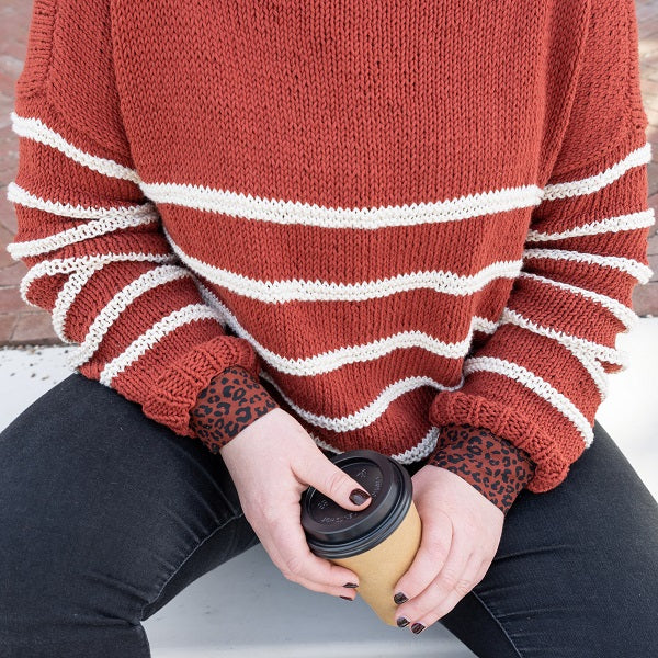 Breipatroon Yarn and Colors Striped Jumper Reversed (4)