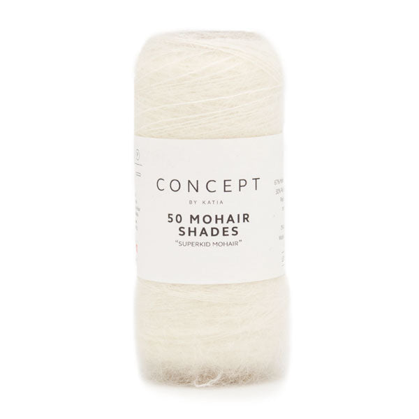 Katia 50 Mohair Shades 001 Ecru