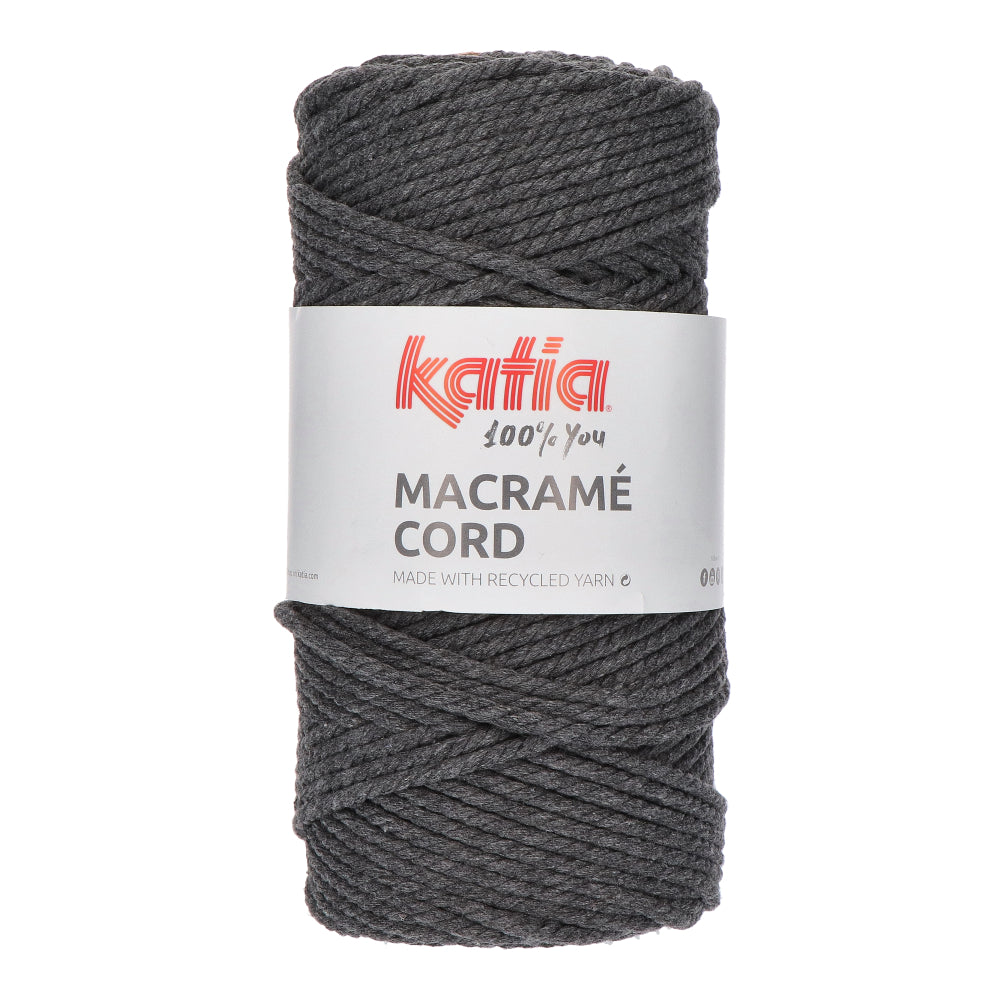 Katia Macramé Cord 103 Donker grijs