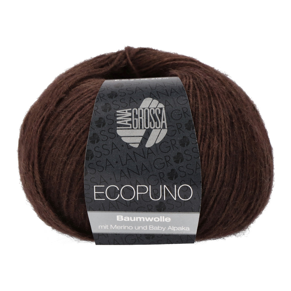 Bol Lana Grossa Ecopuno 062 Mokka met zachte katoen-, merino- en alpacavezels