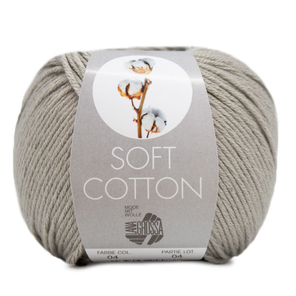 Lana Grossa Soft Cotton 004 Green/Grey