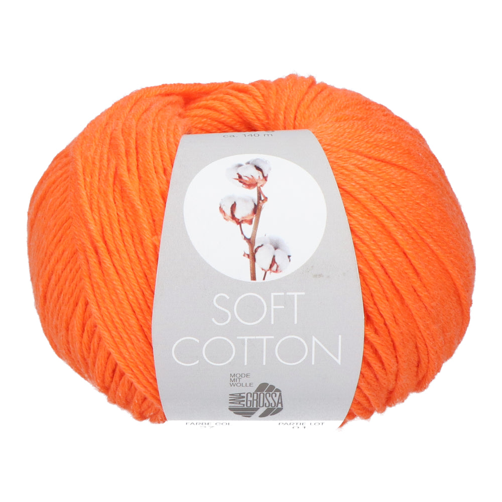 Lana Grossa Soft Cotton 027 Bright Orange
