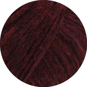 Lana Grossa Chapeau 014 Bordeaux - close-up van de zachte garenstructuur in kleur Bordeaux