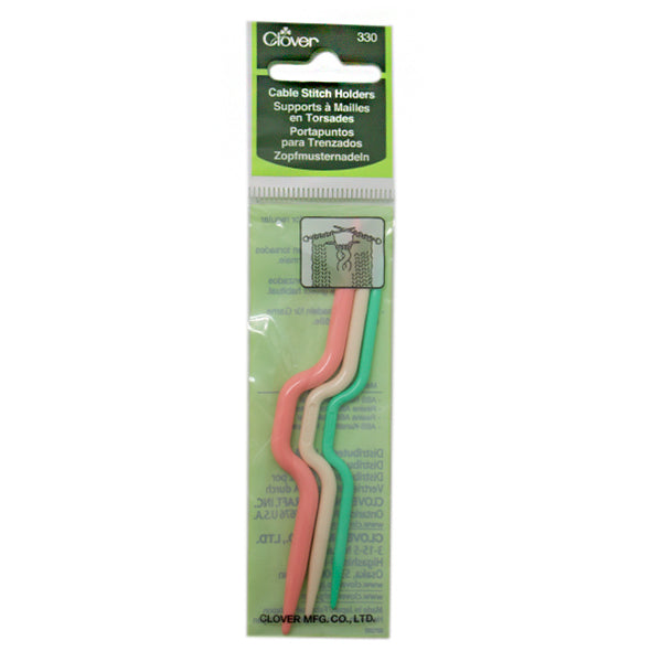 Cable stitch holders verpakking — gemaakt met Clover Kabelnaalden