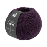 Lana Grossa Cool Wool 4 Socks Uni 7725 Aubergine
