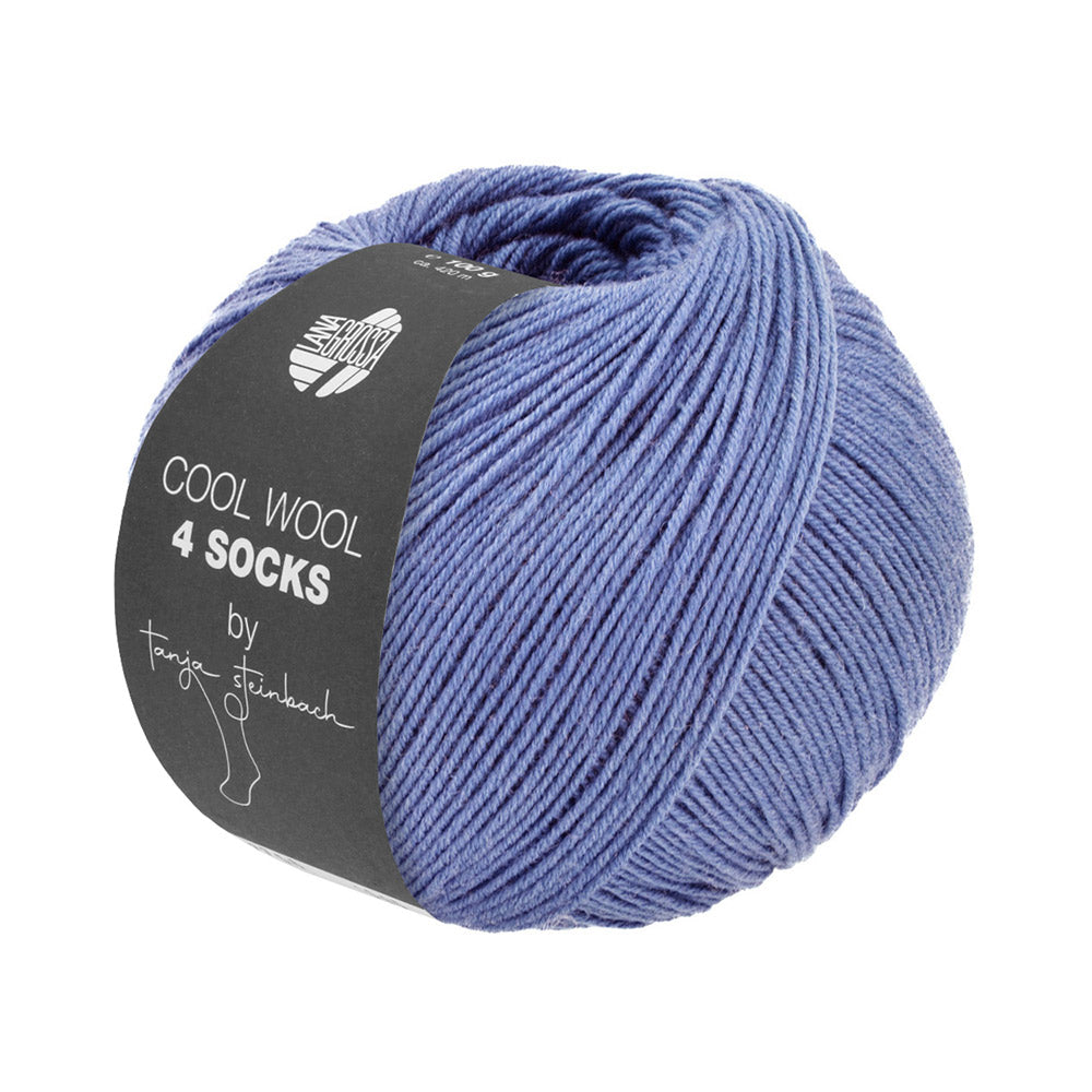 Lana Grossa Cool Wool 4 Socks Uni 7726 Violet Blauw