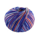 Lana Grossa Cool Wool 4 Socks Print 3 7202 Cobalt Blue/Clay Red/White/Jade/Dark Fuchsia/Light Blue