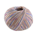 Lana Grossa Cool Wool 4 Socks Print 3 7203 Beige/Cornflower Blue/White/Pink/Purple