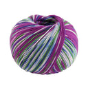 Lana Grossa Cool Wool 4 Socks Print 3 7207 Viola/Green/Dark Blue/White/Light Blue