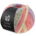 Lana Grossa Cosy Socks Dream 251 Terracotta/Mustard/Dark Grey/Blue-Violet/Lilac/Dark Red/Red