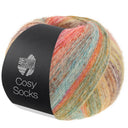 Lana Grossa Cosy Socks Dream 253 Gray-Brown/Taupe/Yellow/Camel/Pink/Terracotta/Salmon/Light Teal/Turquoise/Orange