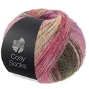 Lana Grossa Cosy Socks Dream 257 Red-Violet/Plum/Lilac/Terracotta/Dark/Medium Gray/Pink/Saffron Yellow