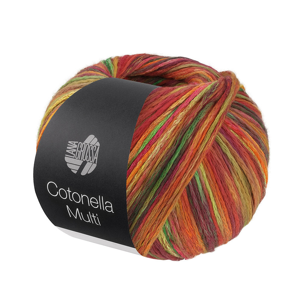 Lana Grossa Cotonella Multi 111 Geel/rood/lentegroen/oranje bont